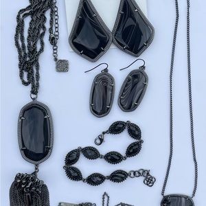 Kendra Scott Black banded Agate set